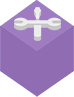 Purple cube with tools